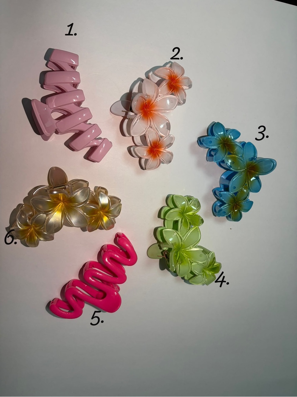 Floral Hair Clip set together